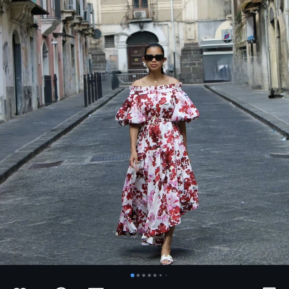 midi dress off shoulder